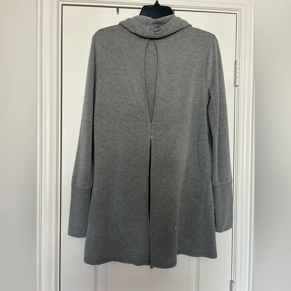 Cable & Gauge Charcoal Cowl Neck Tunic - Picture 2 of 3